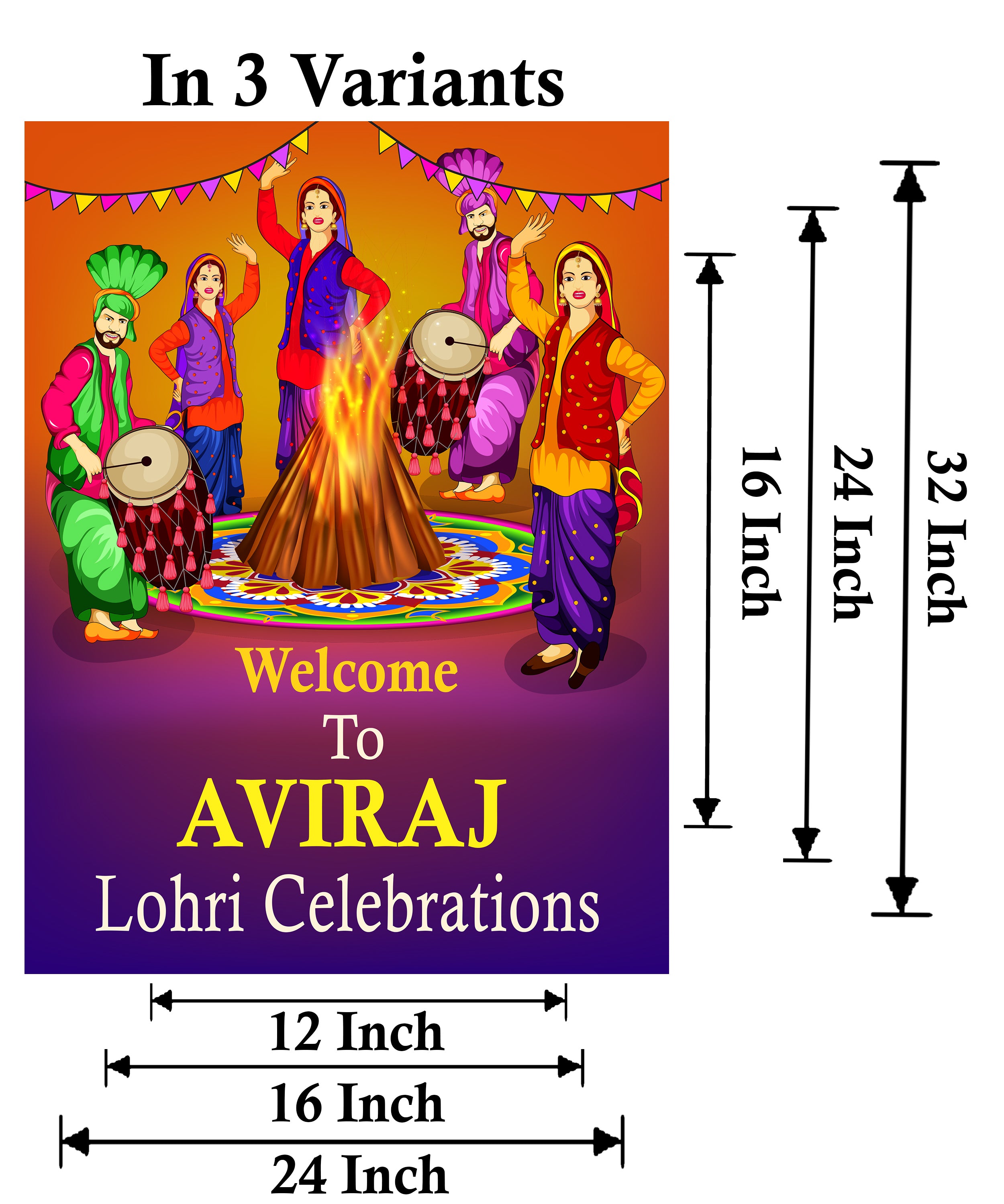 Lohri Party Personalized Welcome Board