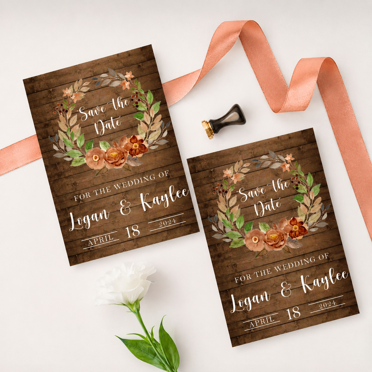 Rustic Theme Save the date E- Invite/Printed Invitation