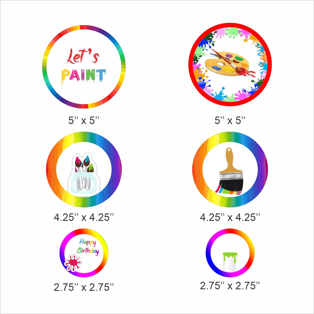 Art and Paint Birthday Party Table Confetti