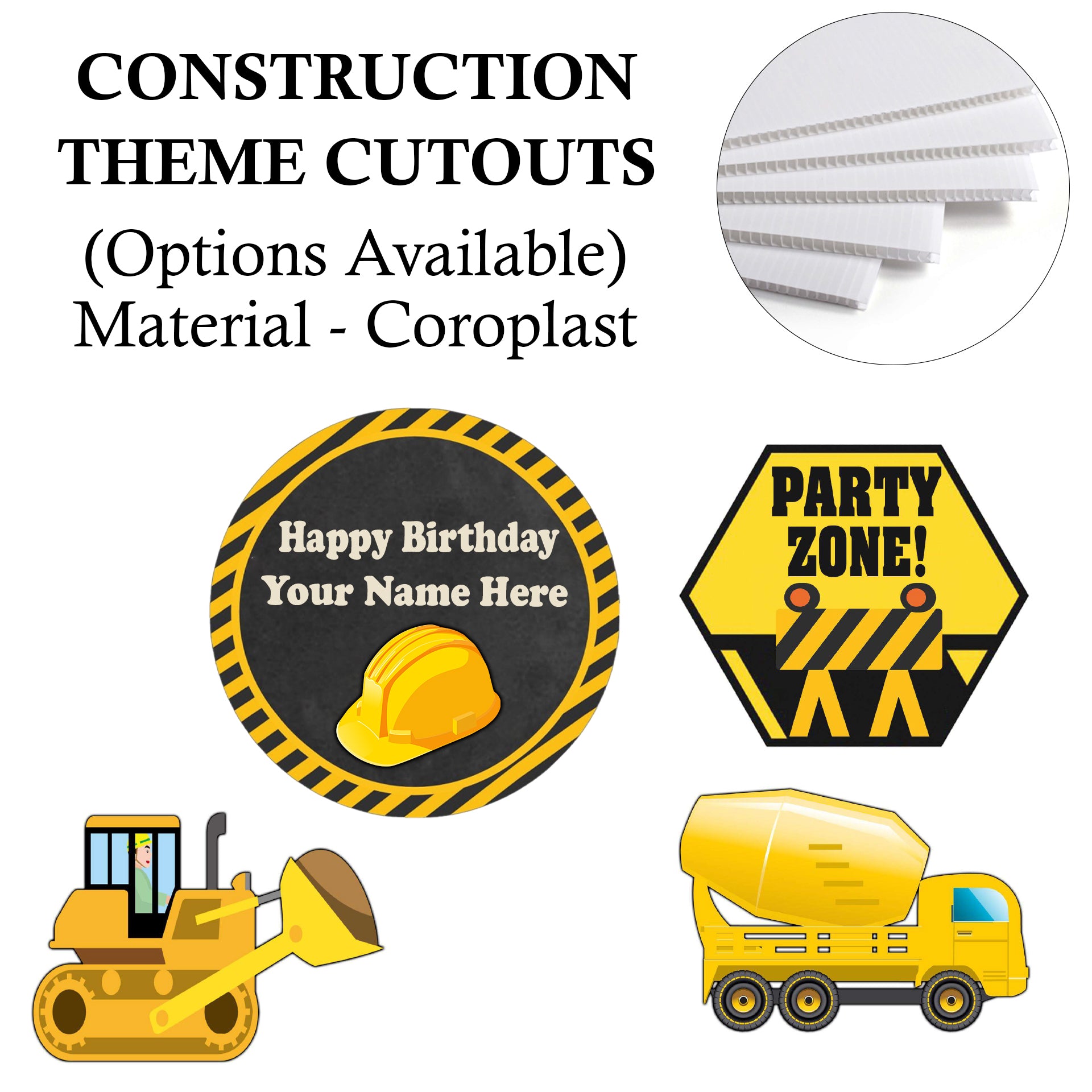 Construction Party Cutouts / Props