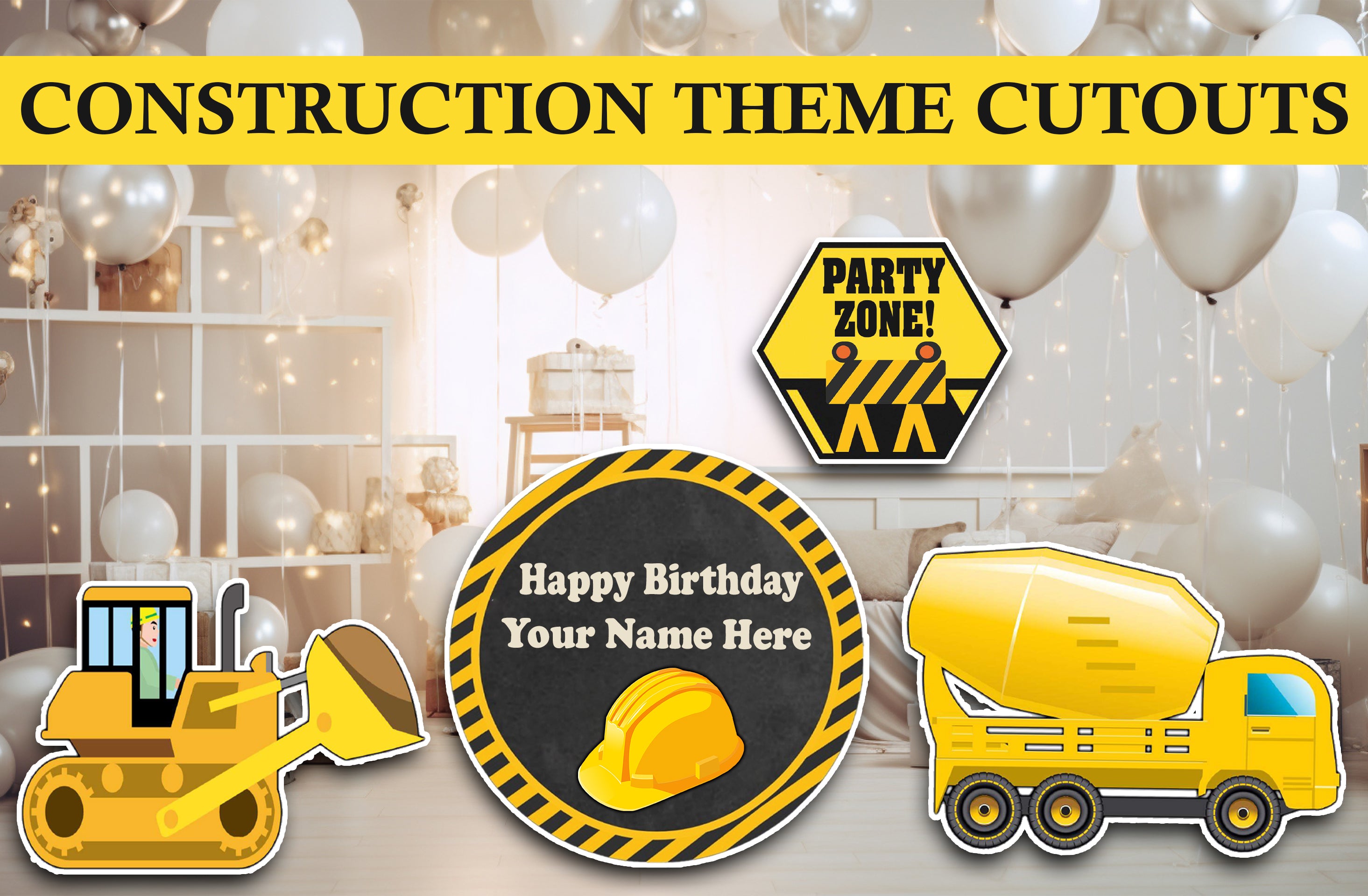 Construction Party Cutouts / Props