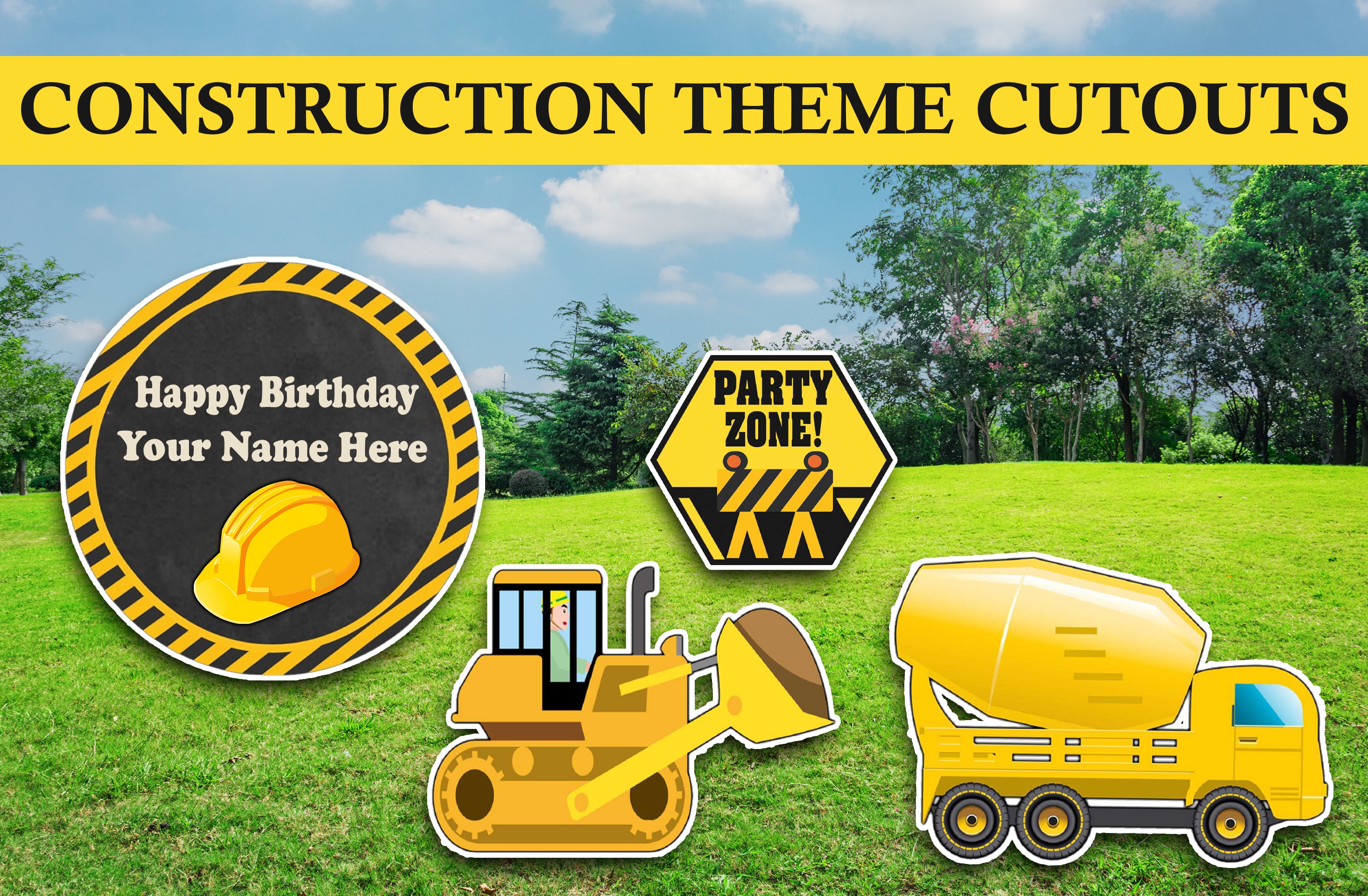 Construction Party Cutouts / Props
