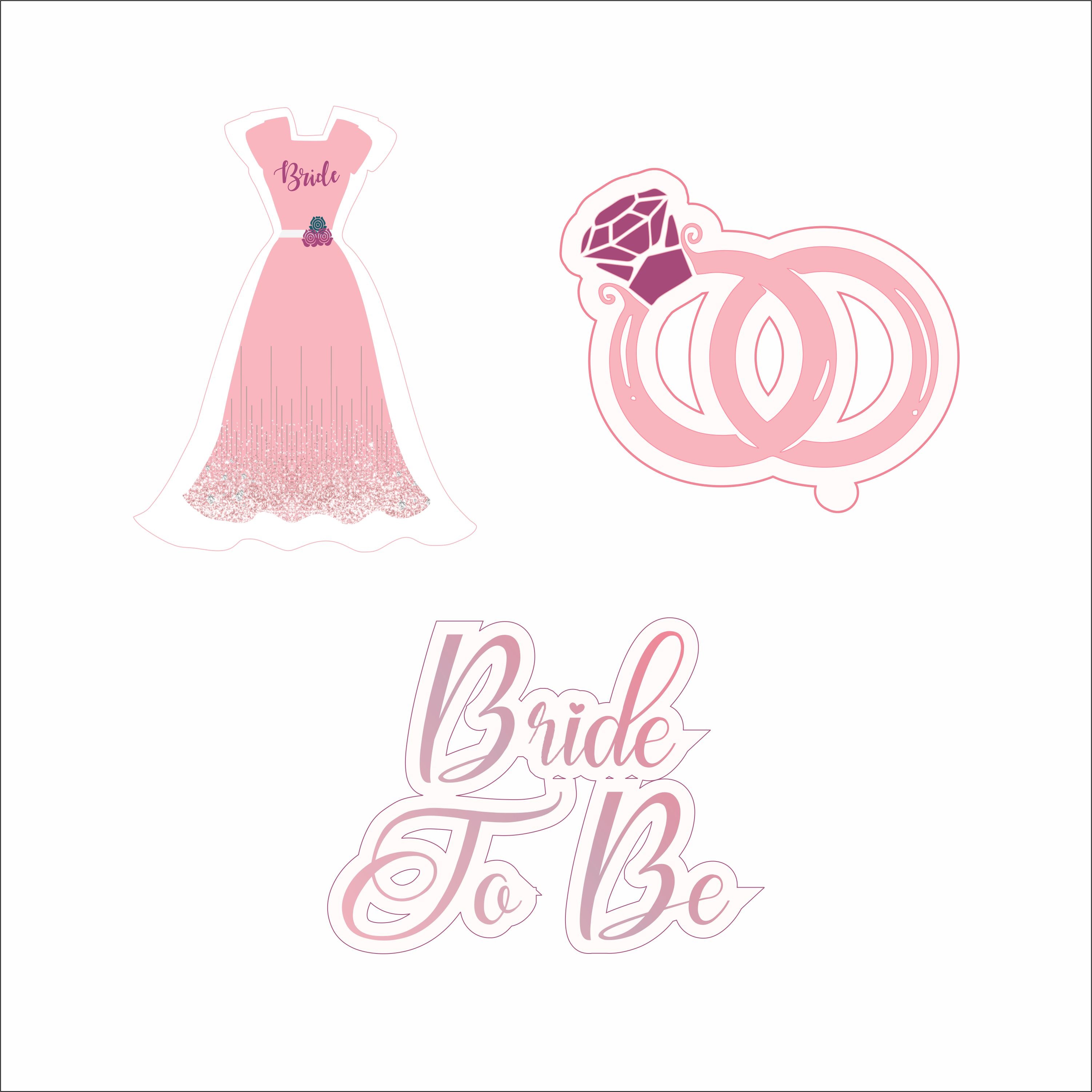Bride To Be Bridal Party Cupcake Toppers for Decoration