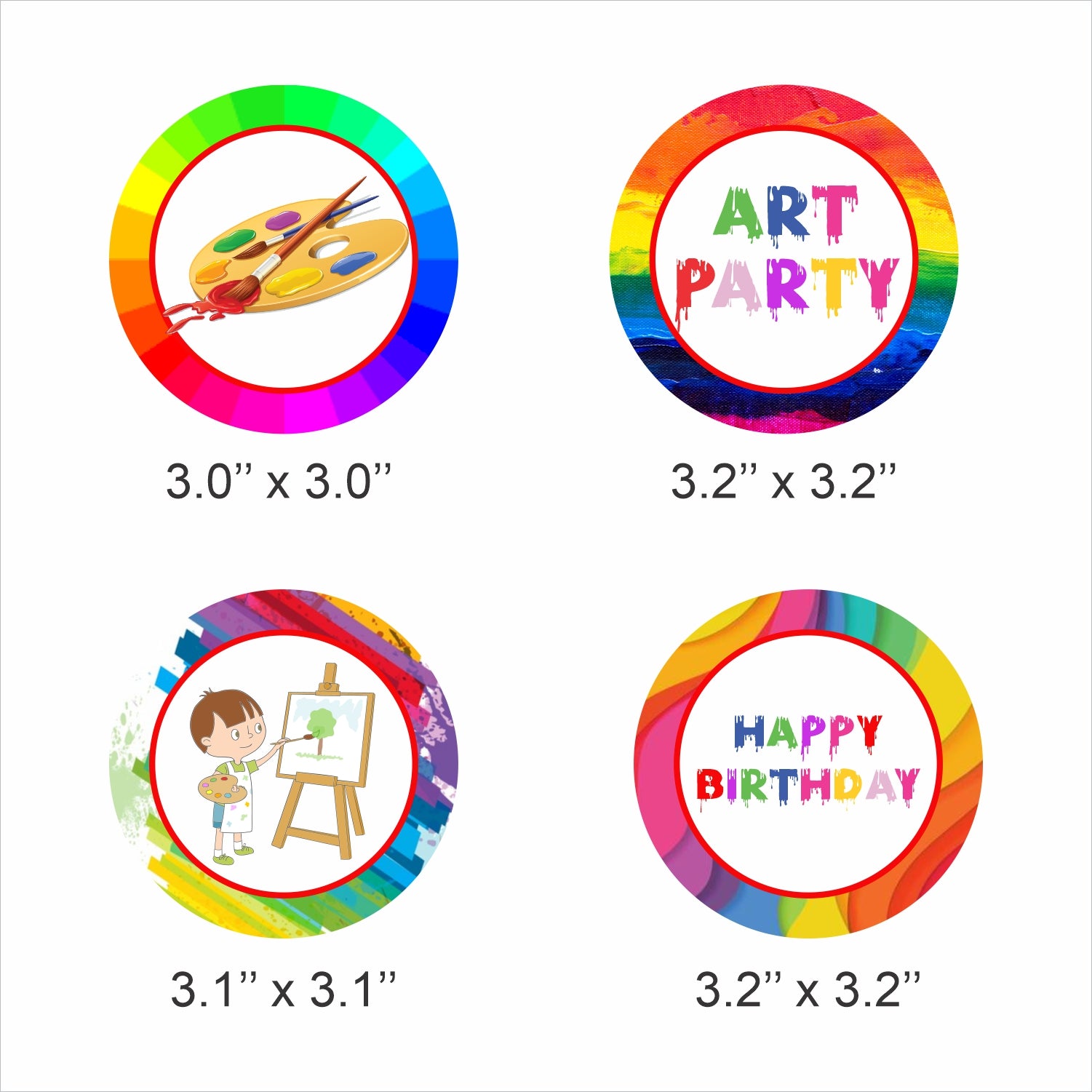 Art & Craft Theme Birthday Party Cupcake Toppers for Decoration