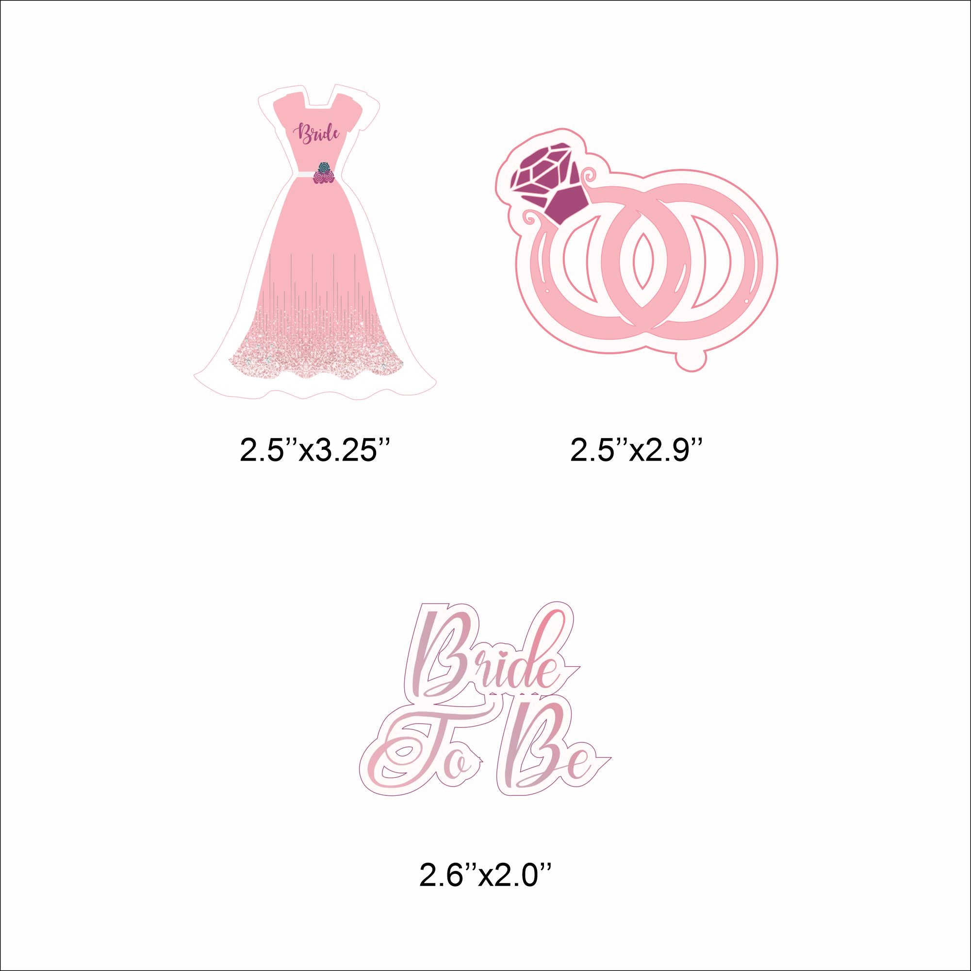 Bride To Be Bridal  Party Cupcake Toppers for Decoration