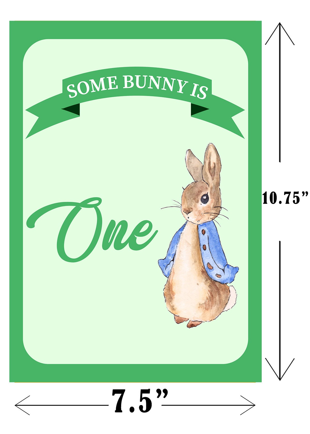 Bunny Theme Birthday Paper Door Banner/ Wall Decoration.