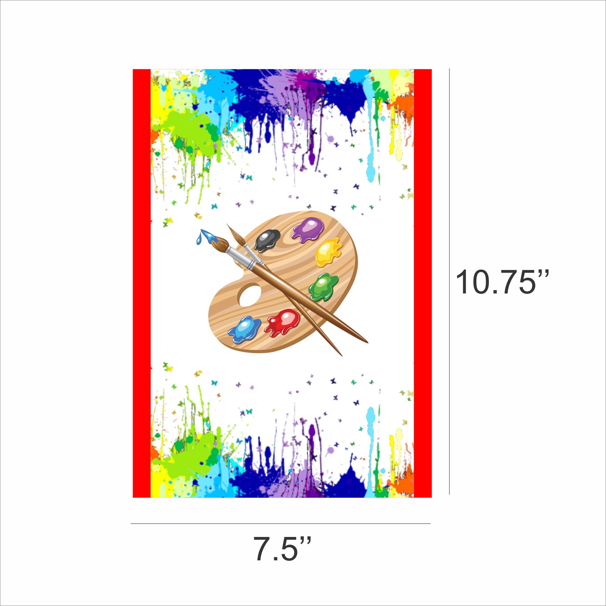 Art and Paint Theme Birthday Paper Door Banner or for Wall Decoration.