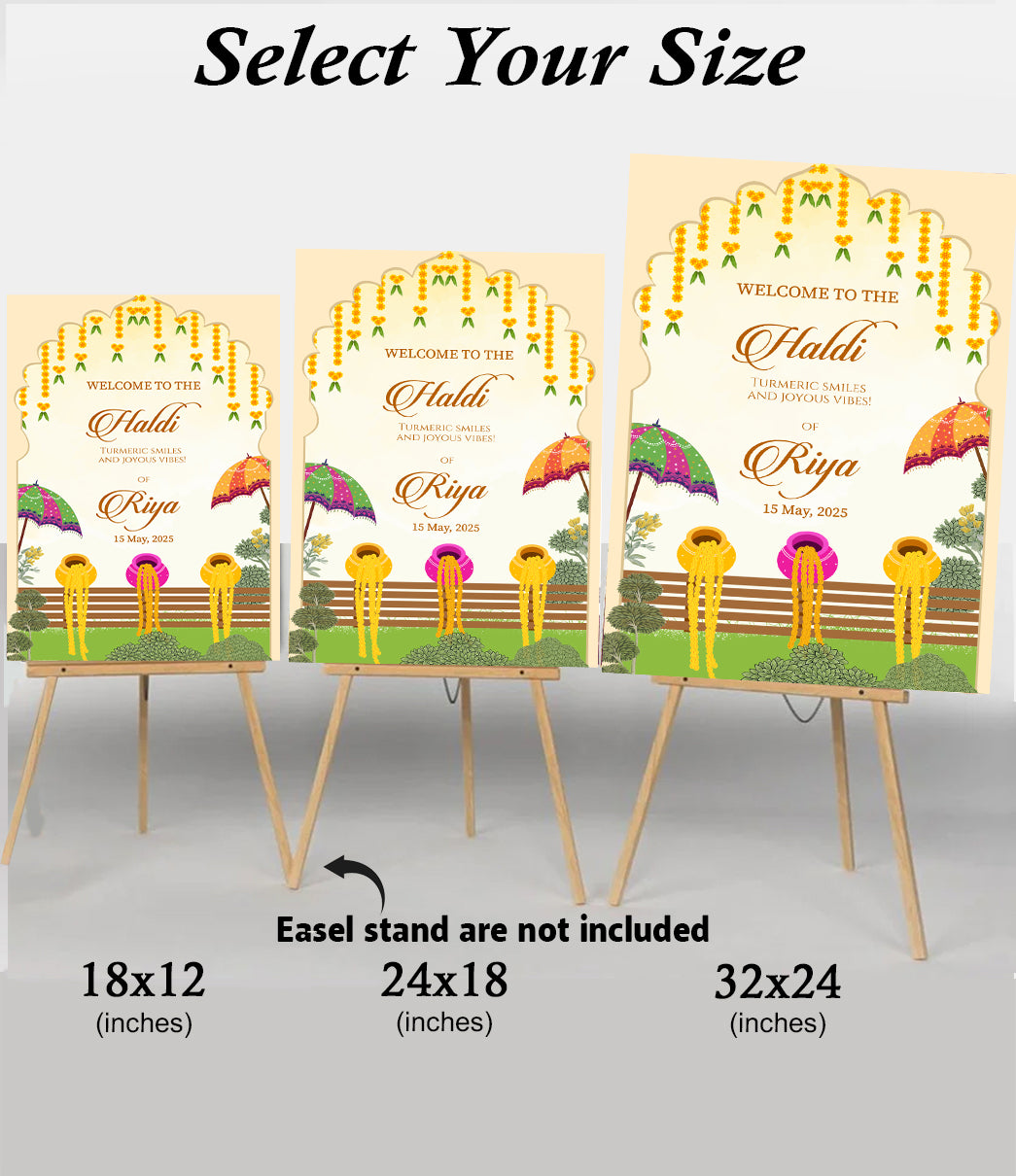 Haldi Ceremony Welcome Board for Decoration