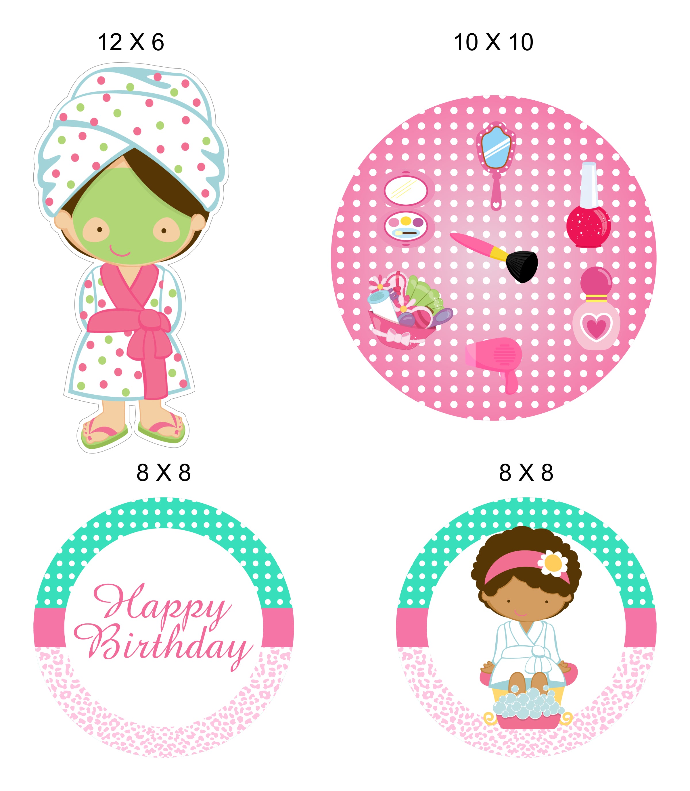 Spa Theme Birthday Party Theme Hanging Set for Decoration