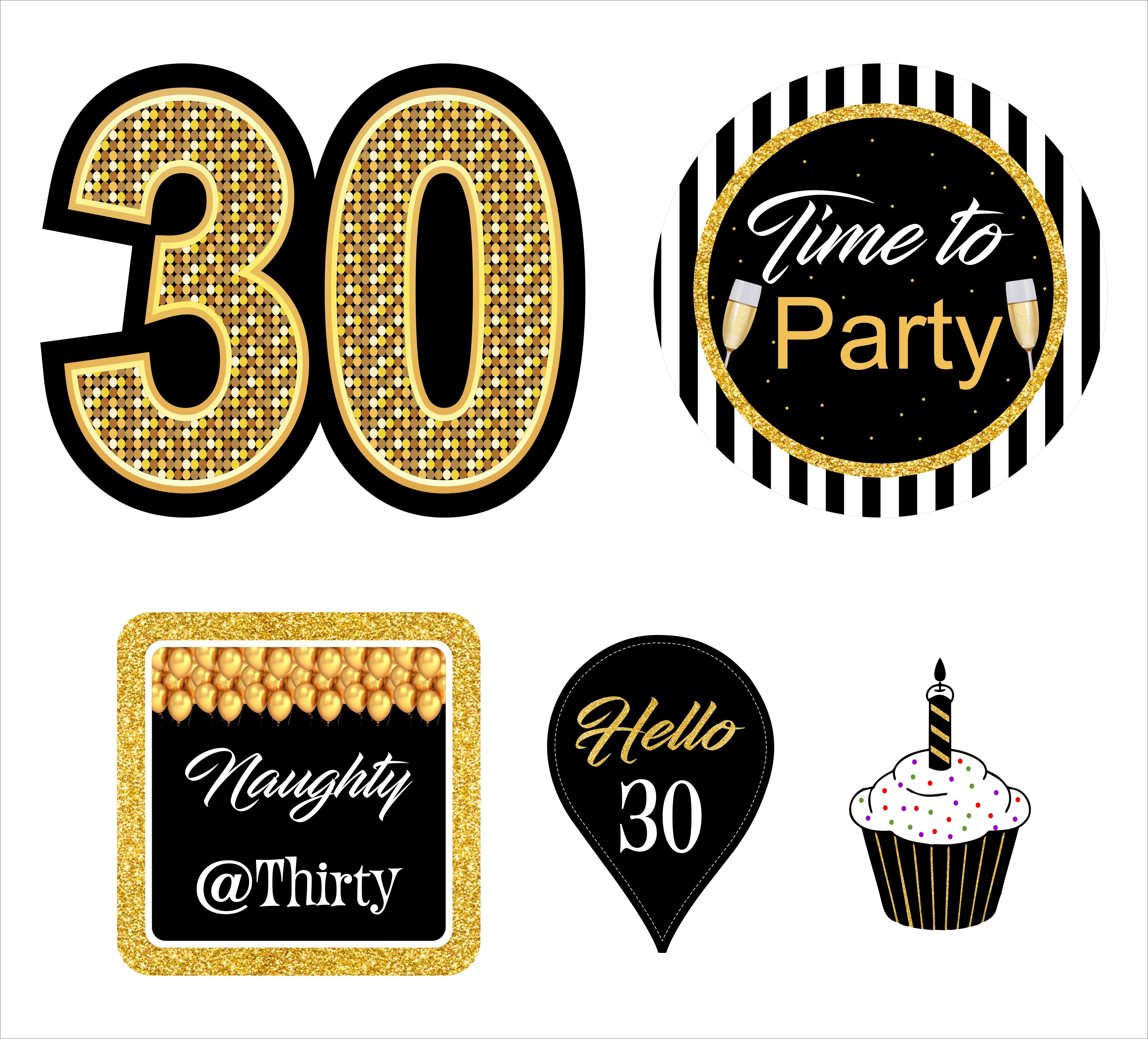 30th Birthday Party Theme Hanging Set for Decoration