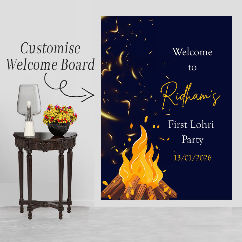 Lohri Party Personalized Welcome Sign