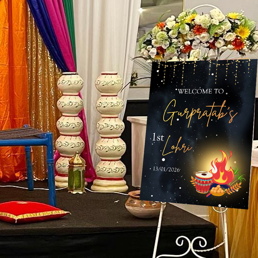 Lohri Party Personalized Yard Sign/Welcome Board (Copy)