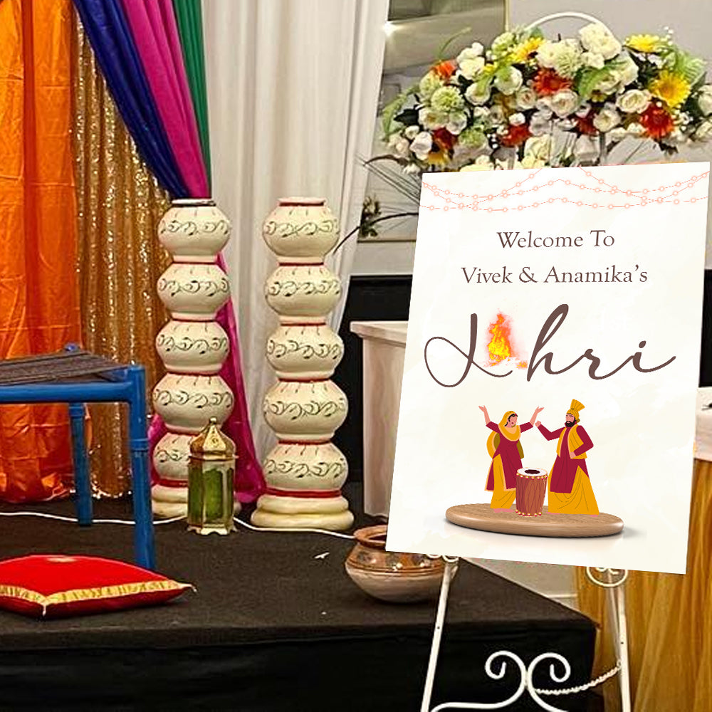 Lohri Party Personalized Yard Sign/Welcome Board