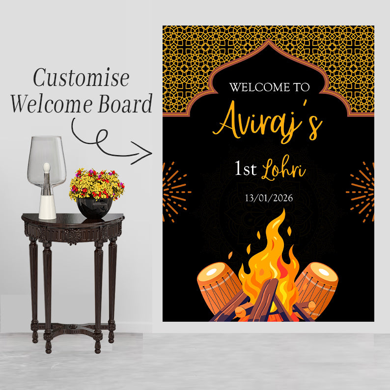 Lohri Party Personalized Yard Sign/Welcome Board