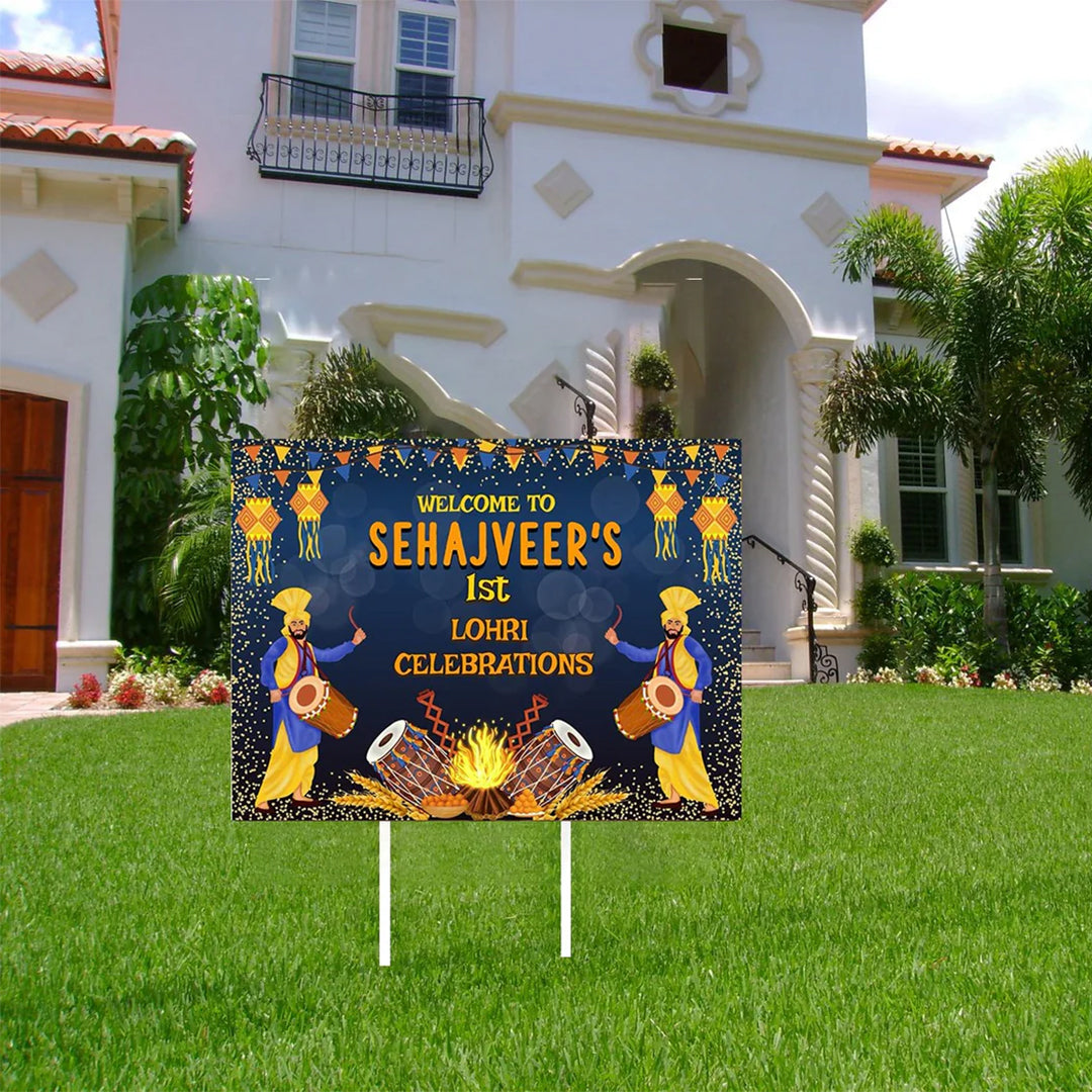 Lohri Party Personalized Welcome Board