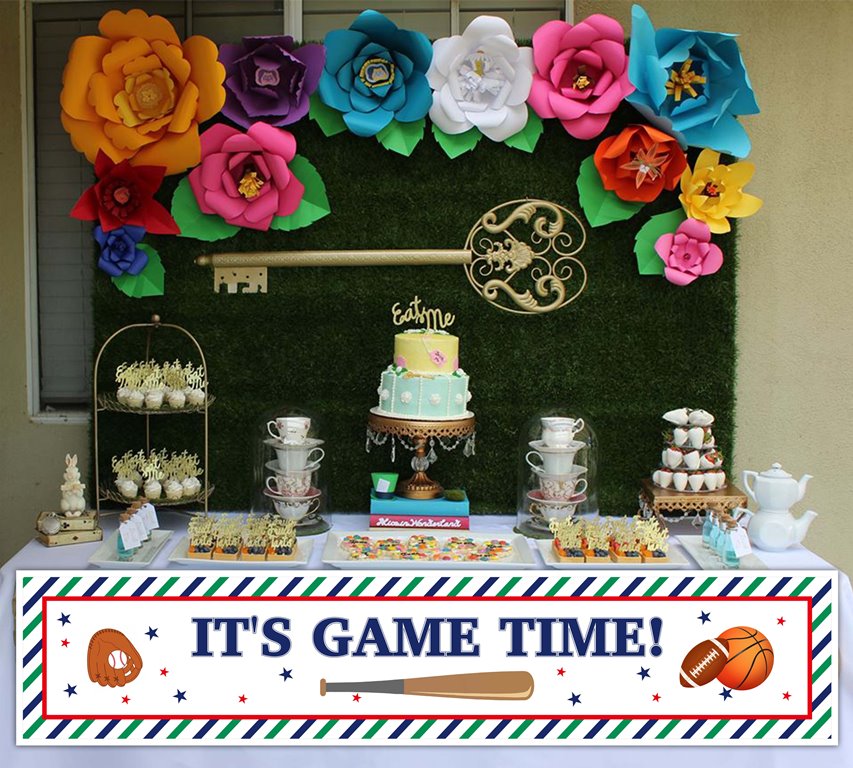 Sports Theme Birthday Party Long Banner for Decoration