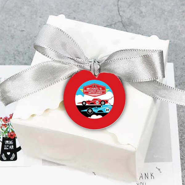Racing Birthday Party Thank You Tags/Return Gift tags