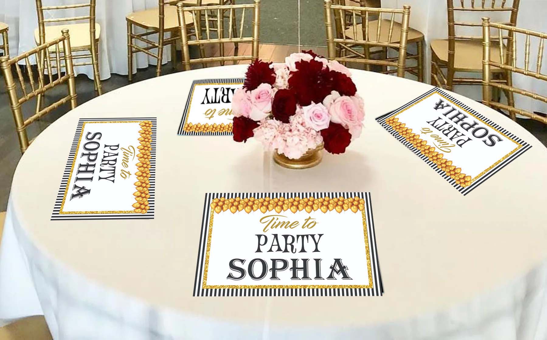 Milestone Theme Birthday Table Mats for Decoration