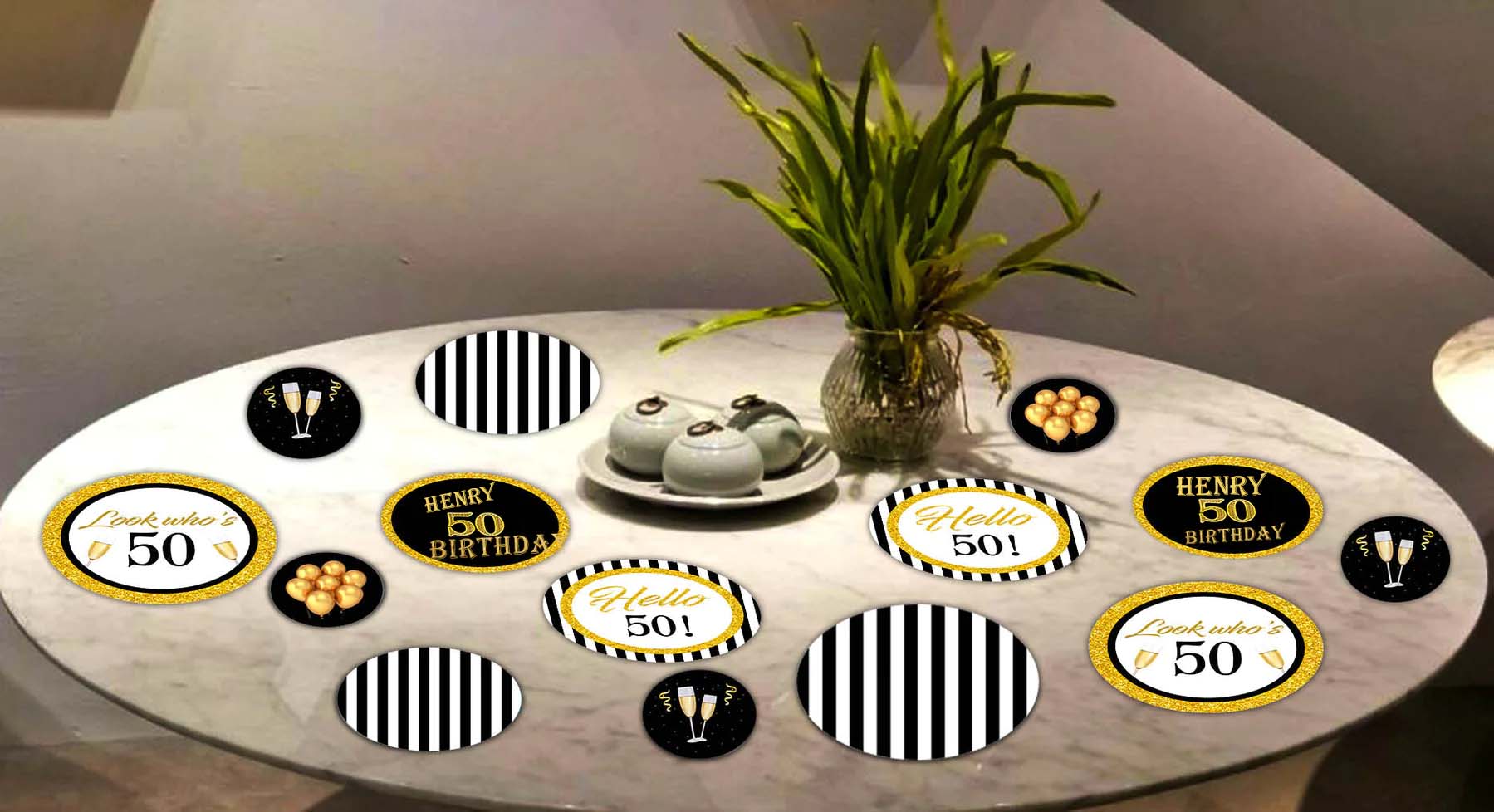 50th Birthday Party Table Confetti