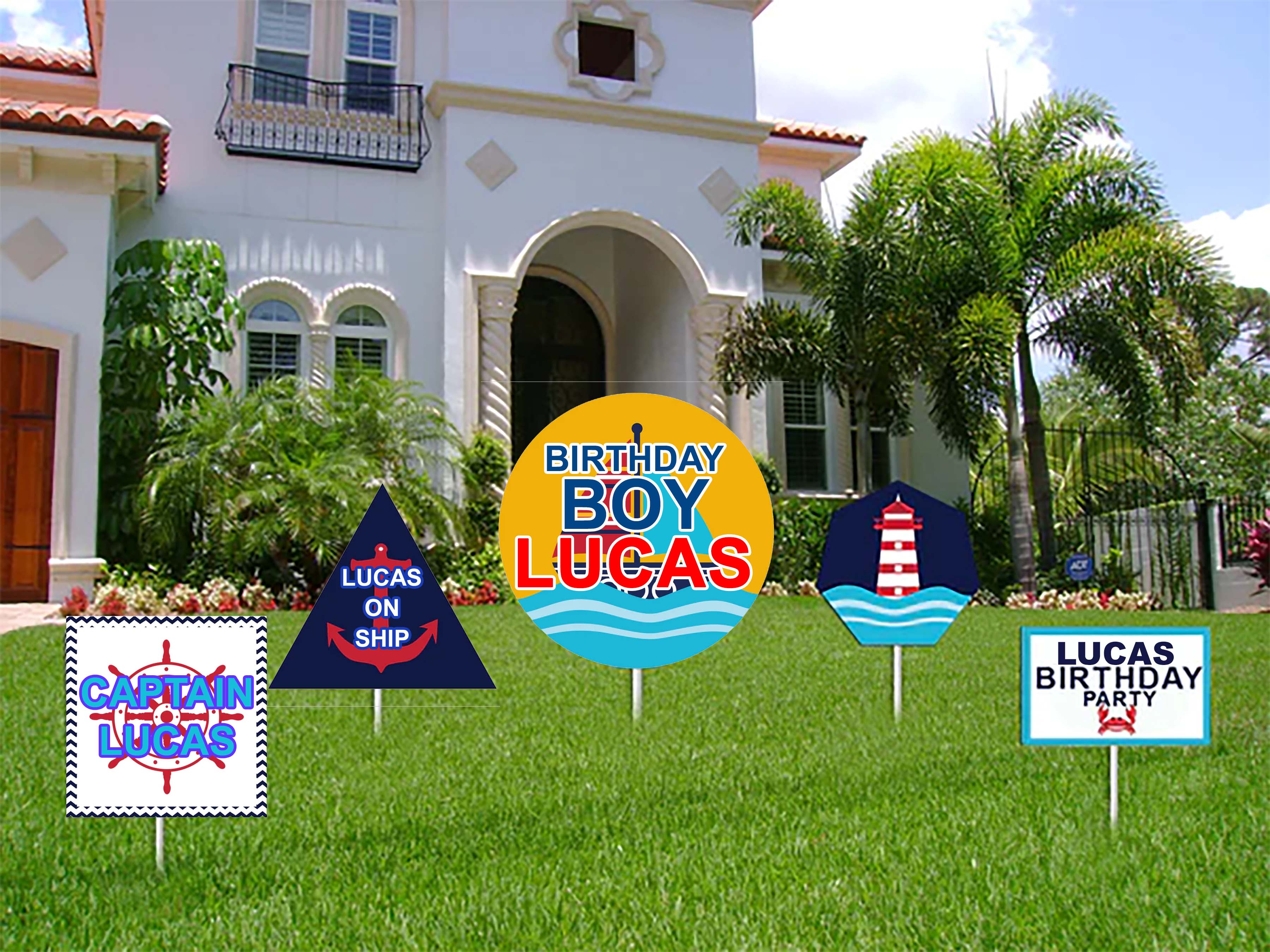 Nautical Theme Birthday Party Cutouts