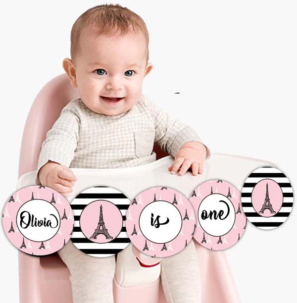 Paris Theme "I Am One" Birthday Banner for Decoration