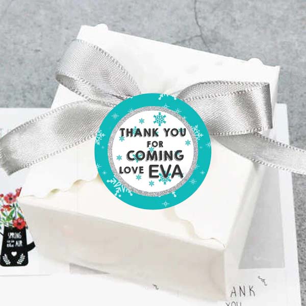 Winter Wonderland Birthday Party Thank You Tags/Return Gift tags