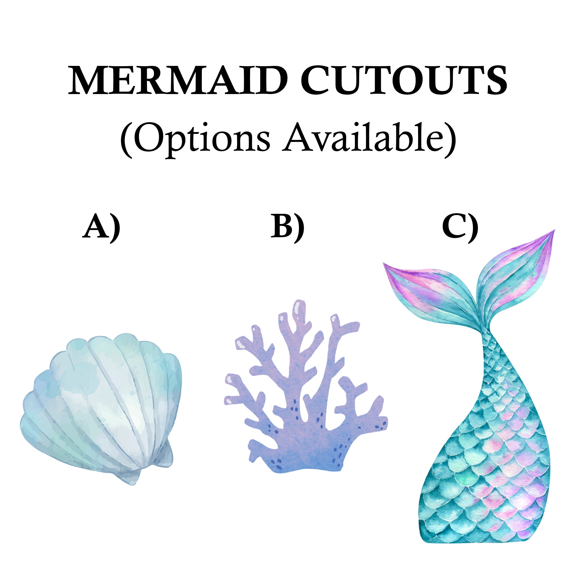 Mermaid/ Under The sea Cutouts or Props