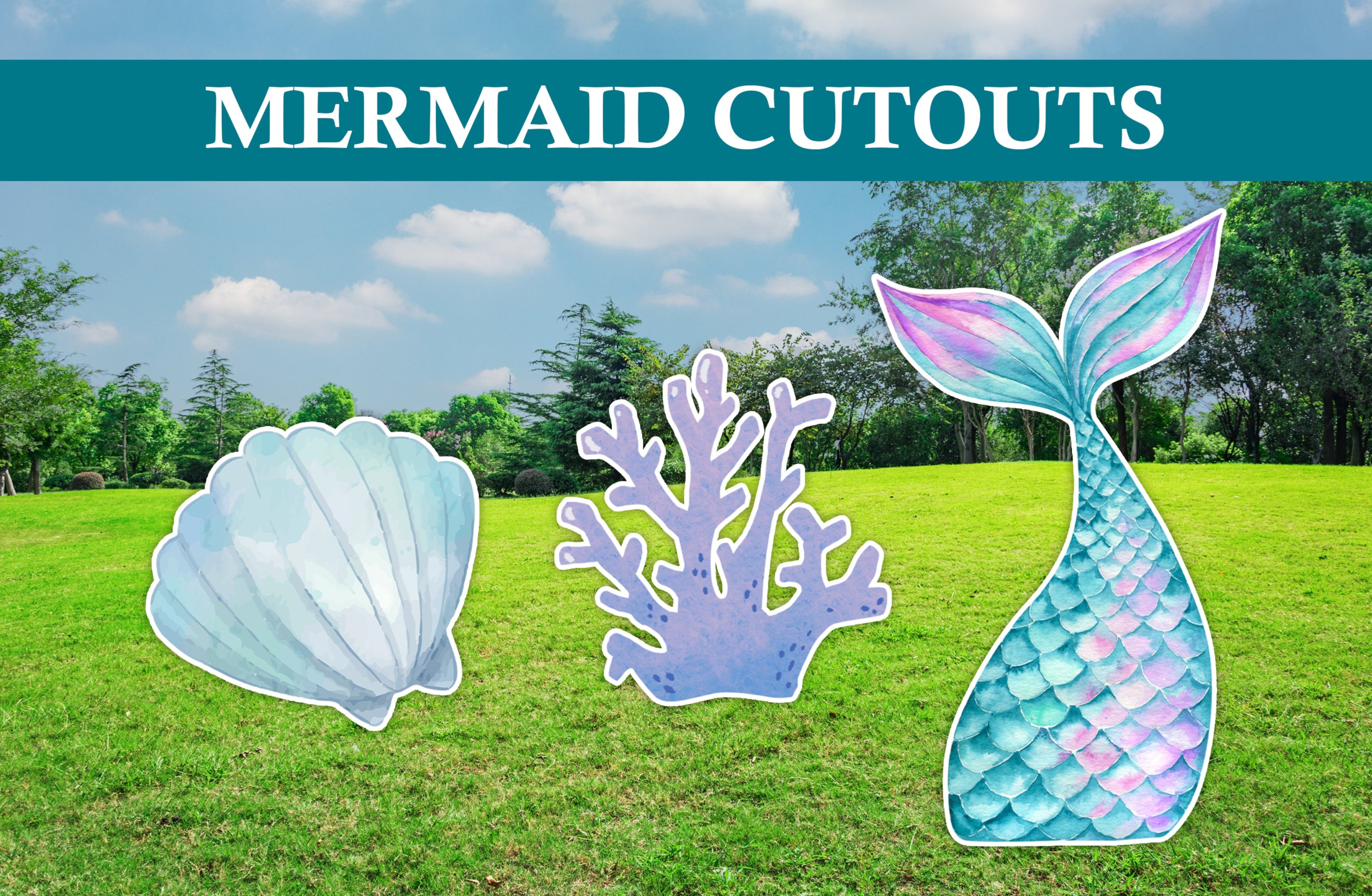 Mermaid/ Under The sea Cutouts or Props