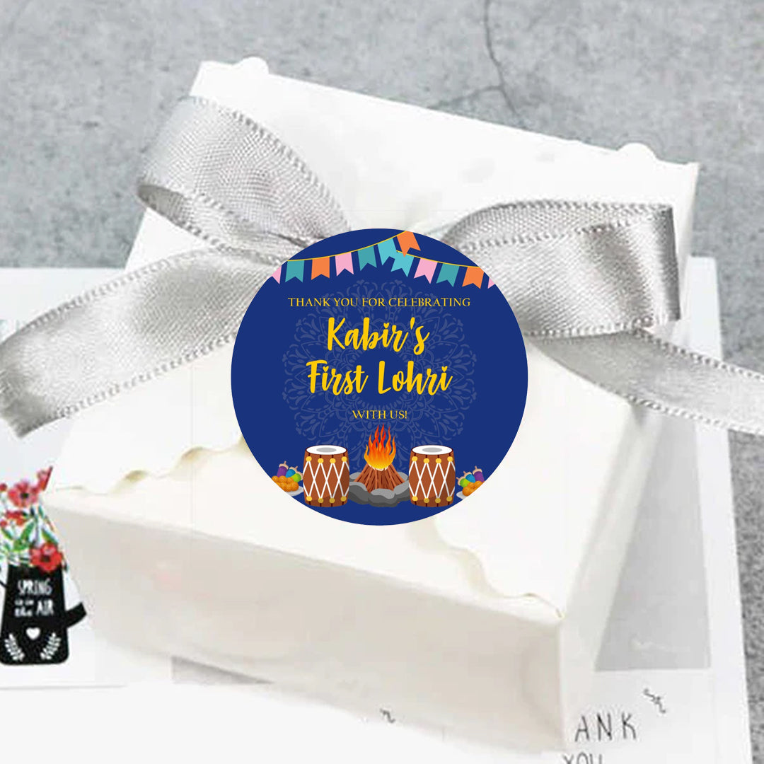 Lohri Party Thank You Tags/Stickers