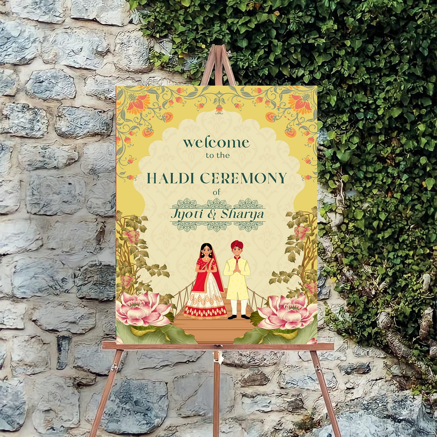 Maiyan Ceremony Welcome Board for Decoration