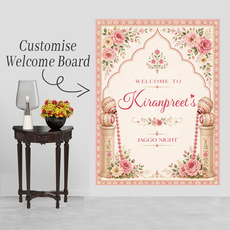 Jaggo Welcome Signage for Punjabi Wedding Decoration