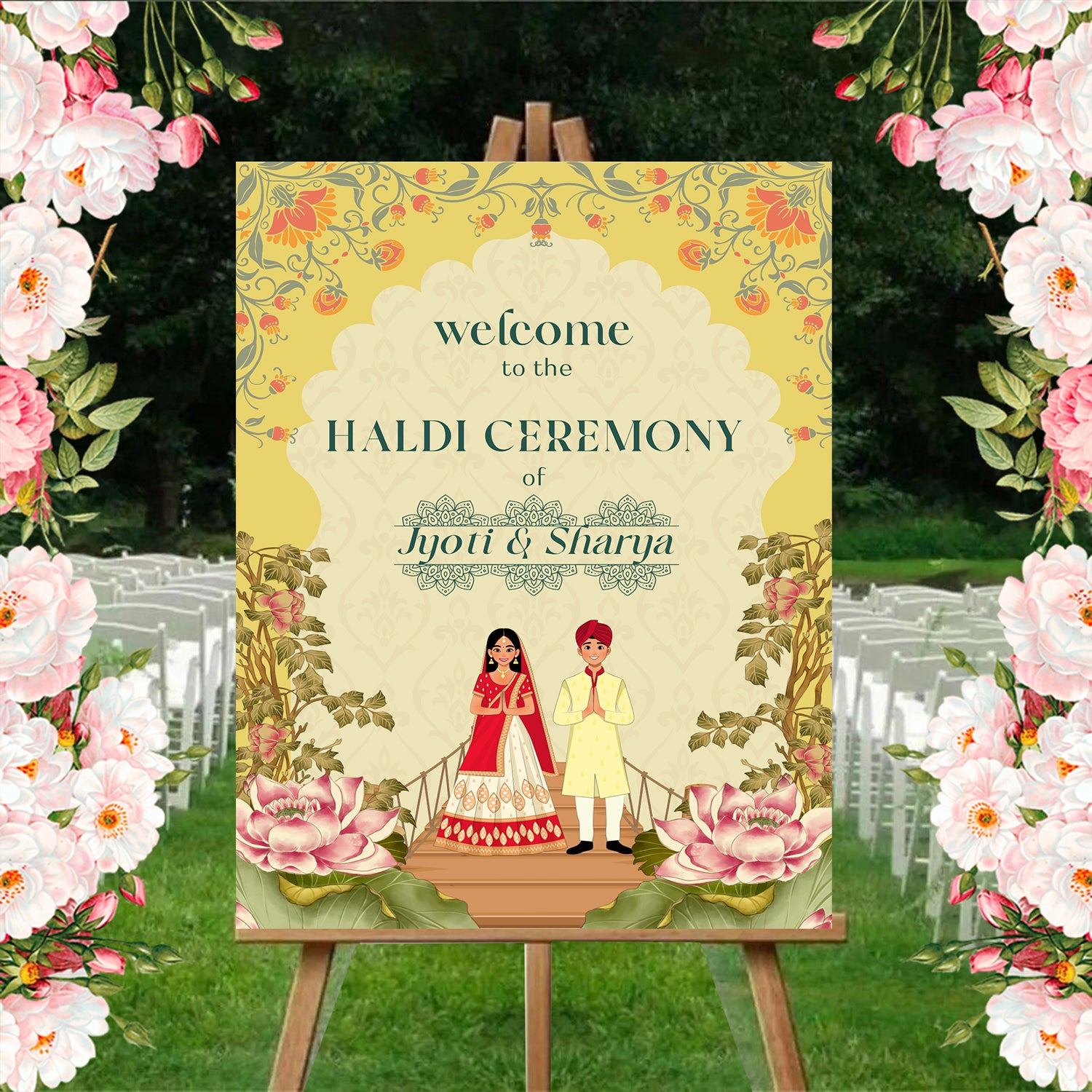 Maiyan Ceremony Welcome Board for Decoration
