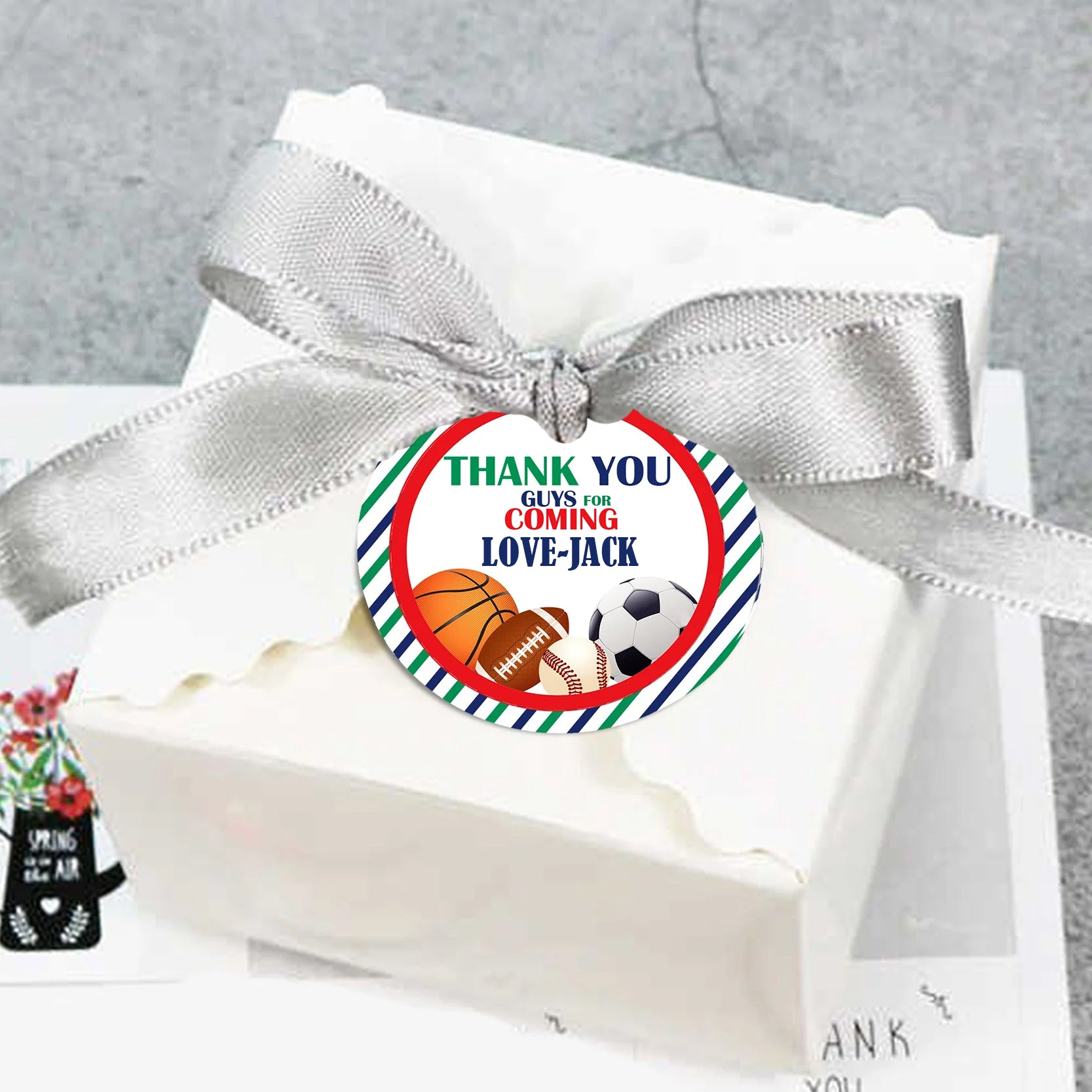 Sports Theme Birthday Party Thank You Tags/Return Gift tags