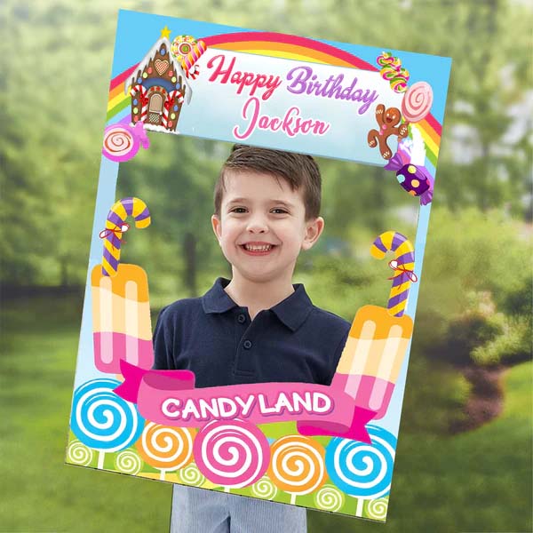 Candyland  Birthday Party Selfie Photo Booth Frame