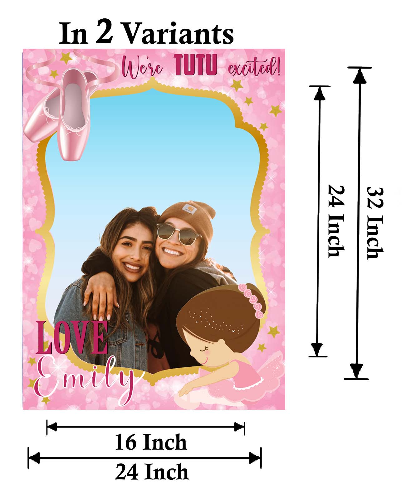 Ballerina Birthday Party Selfie Photo Booth Frame