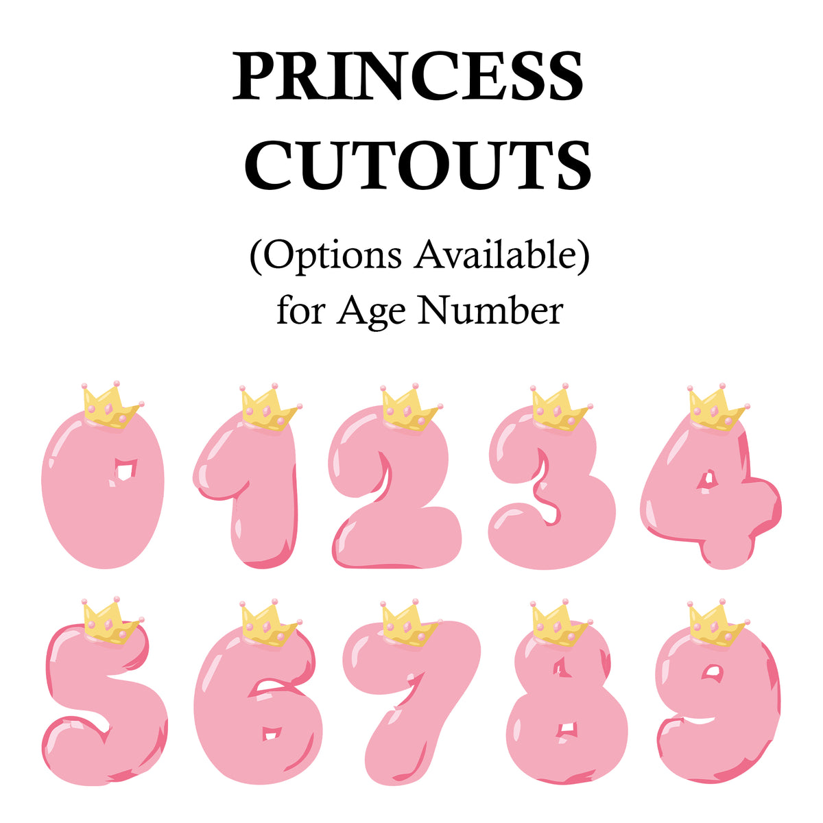 Princess Theme Party Cutouts / Props