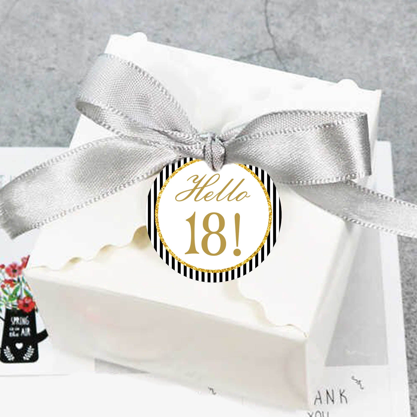 18th Birthday Party Thank You Tags/Return Gift tags