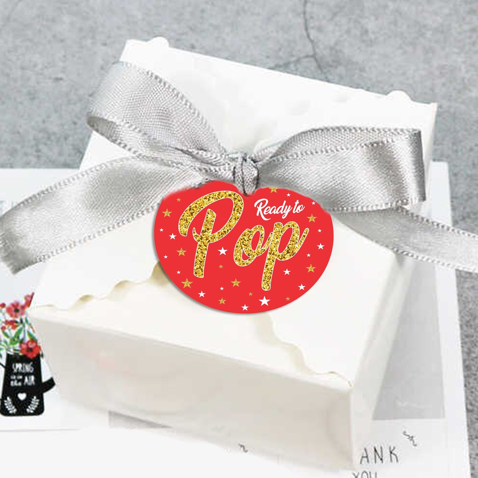 "Ready To Pop" Baby Shower Theme Party Thank You Tags/Return Gift Tags