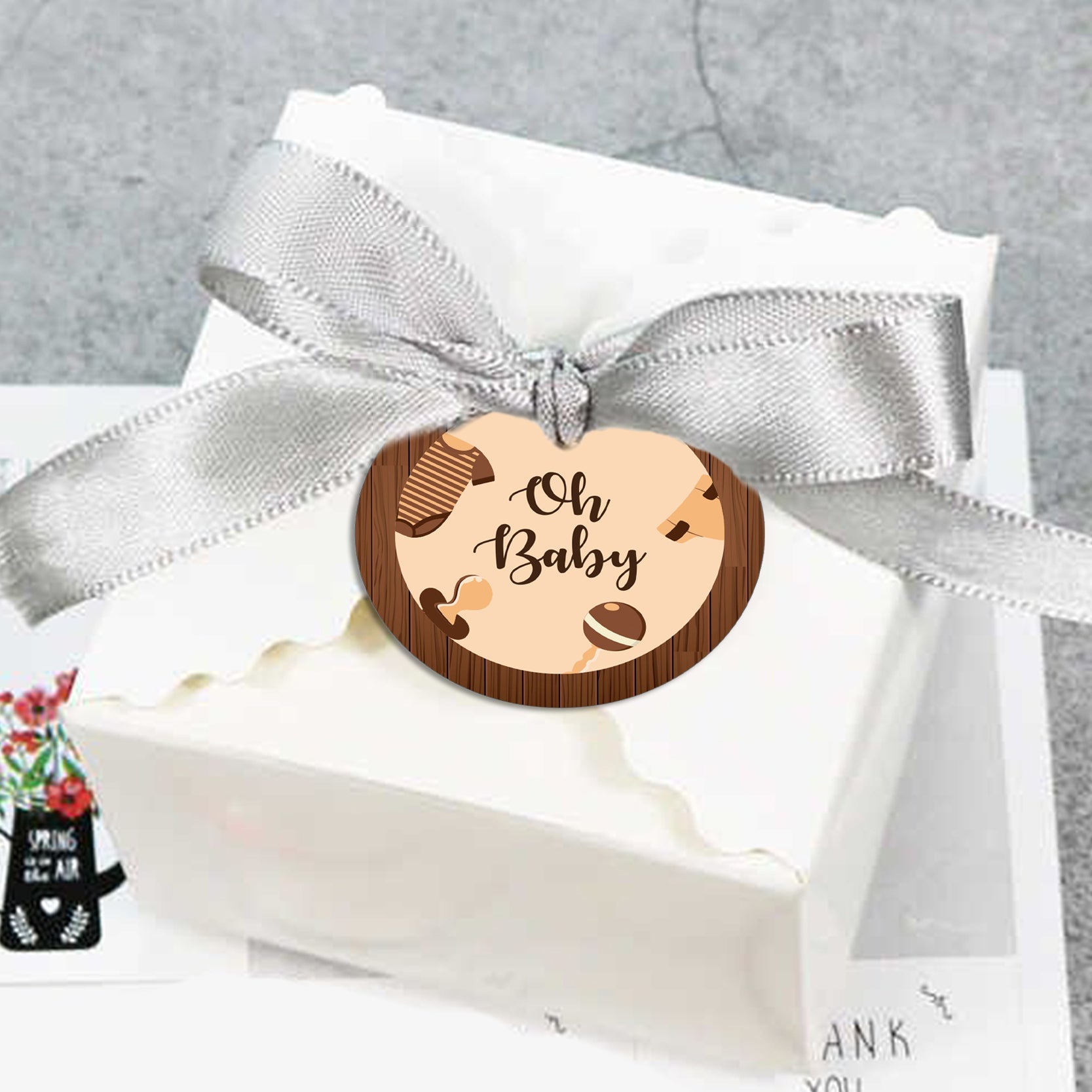"Oh Baby" Baby Shower Theme Party Thank You Tags/Return Gift Tags