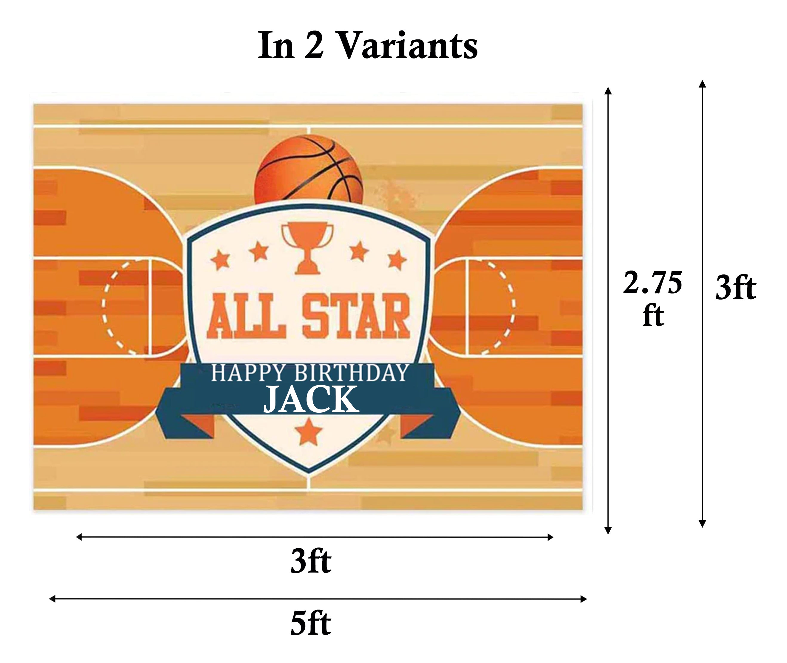 Sports Theme Birthday Party Personalized Backdrop.
