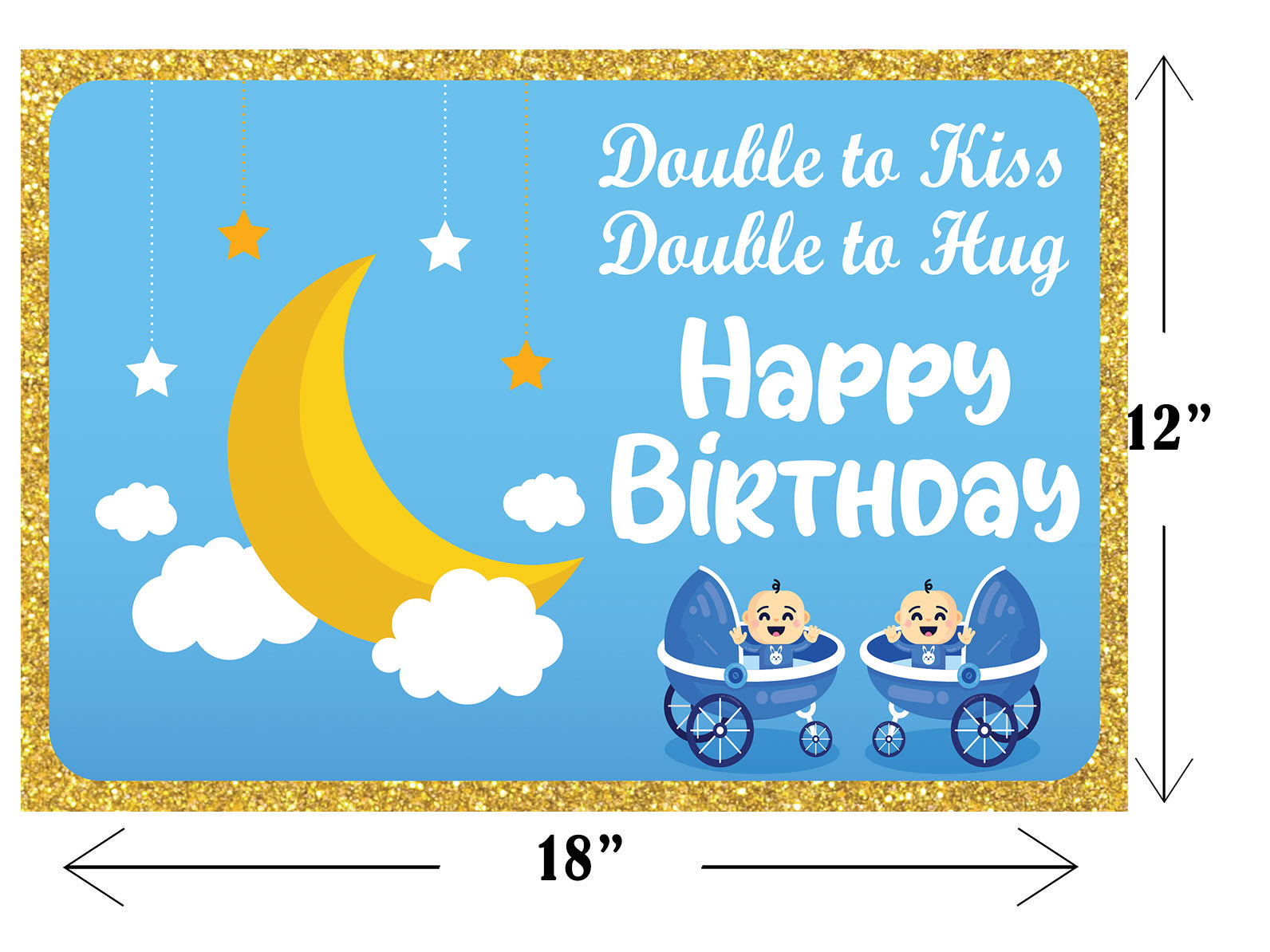 Twin Boys Party Birthday Table Mats for Decoration