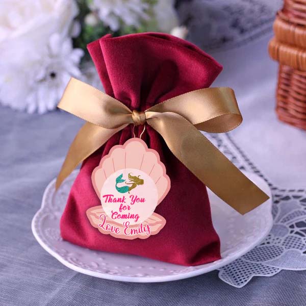 Mermaid Birthday Party Thank You Tags/Return Gift tags