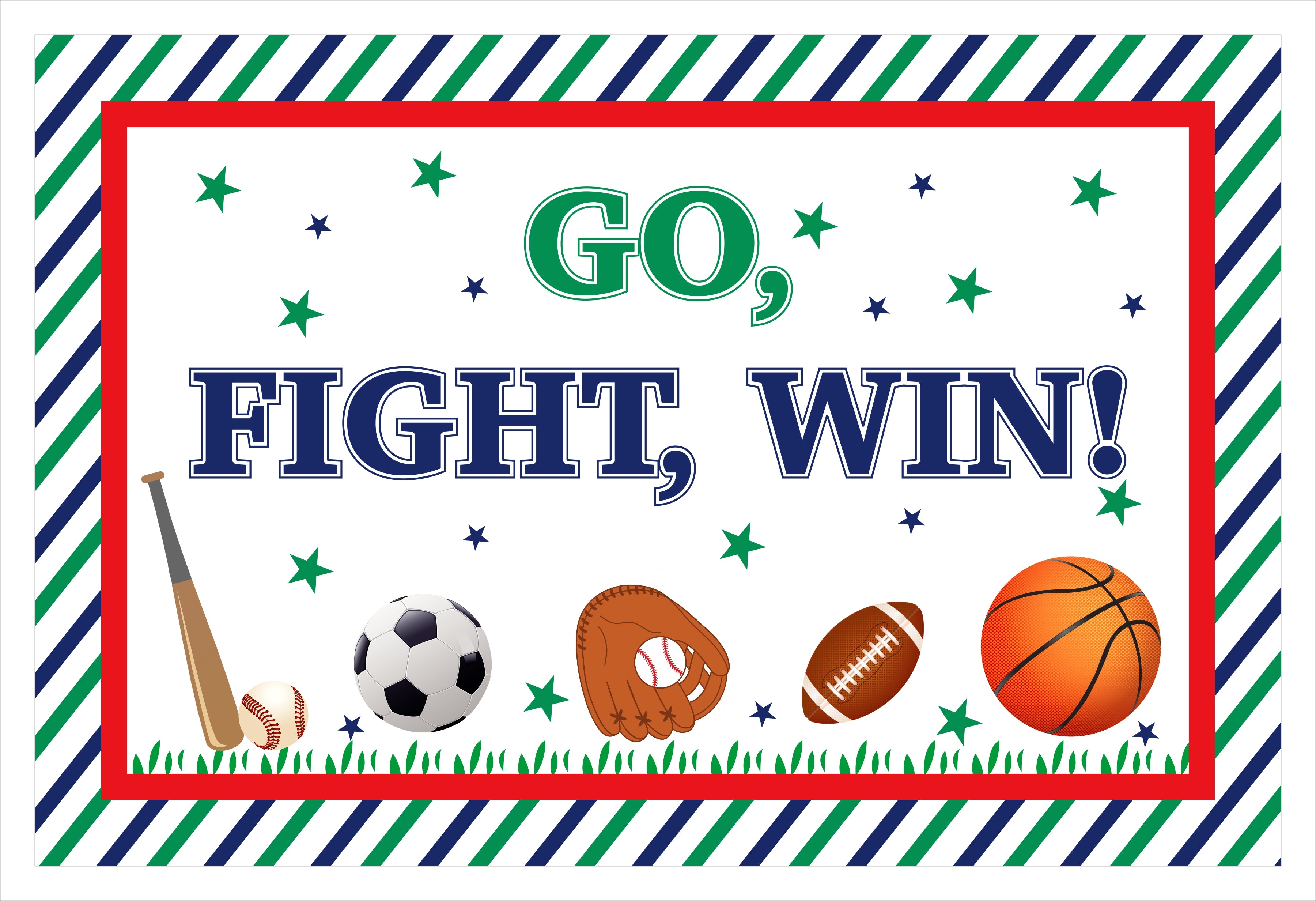 Sports Theme Birthday Table Mats for Decoration