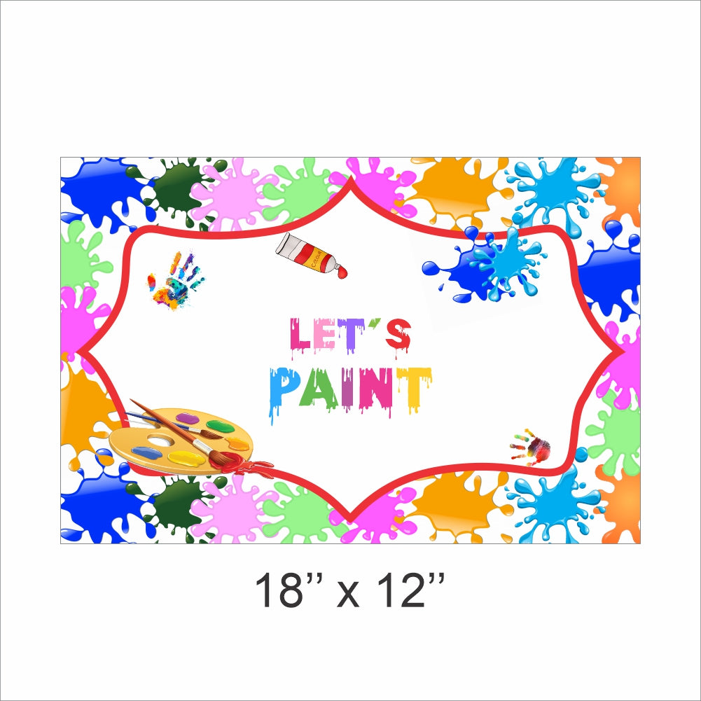 Art and Paint Birthday Table Mats for Decoration