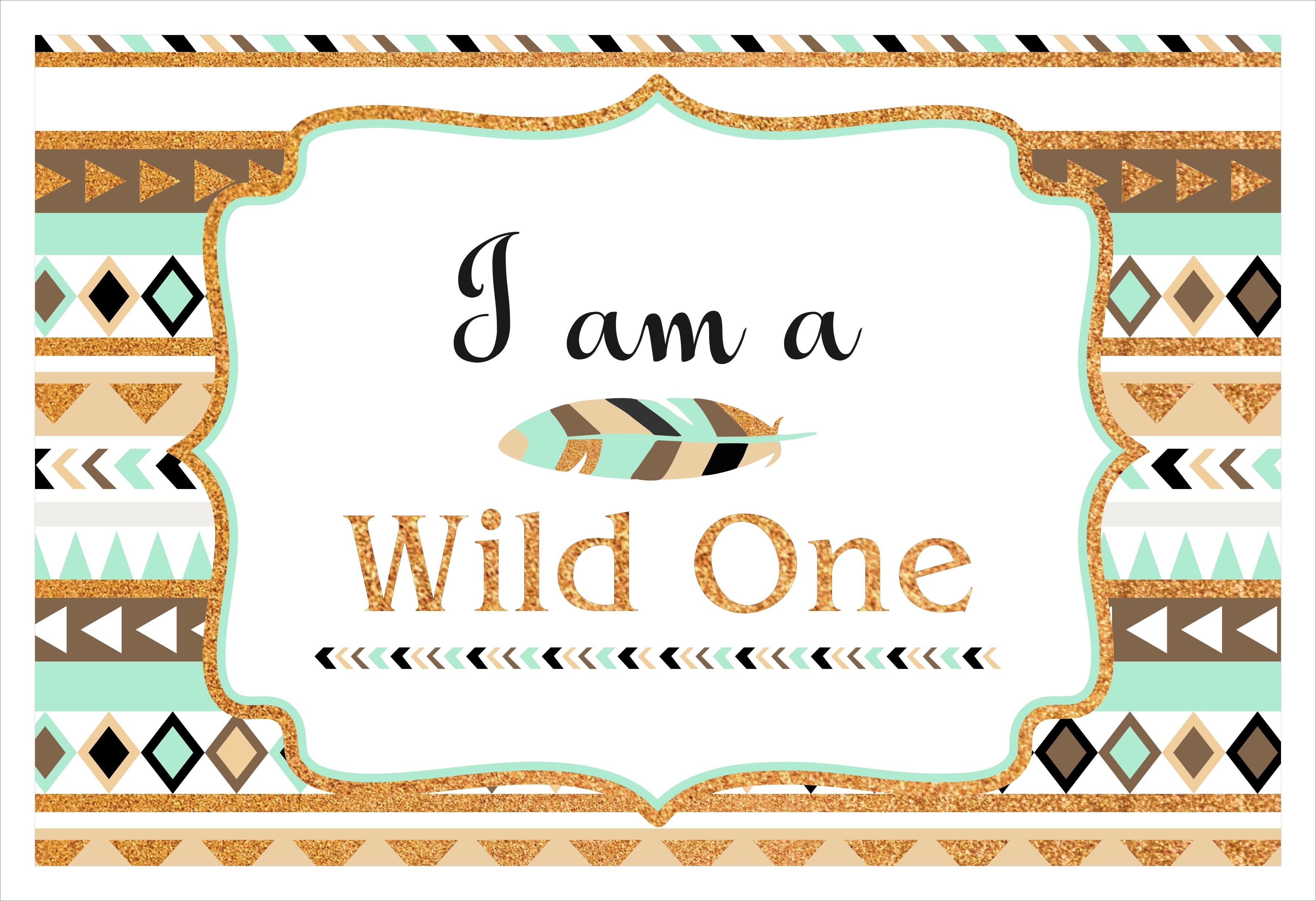 Wild One Theme Birthday Table Mats for Decoration