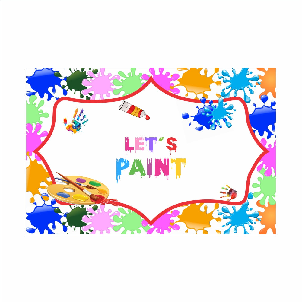 Art and Paint Birthday Table Mats for Decoration
