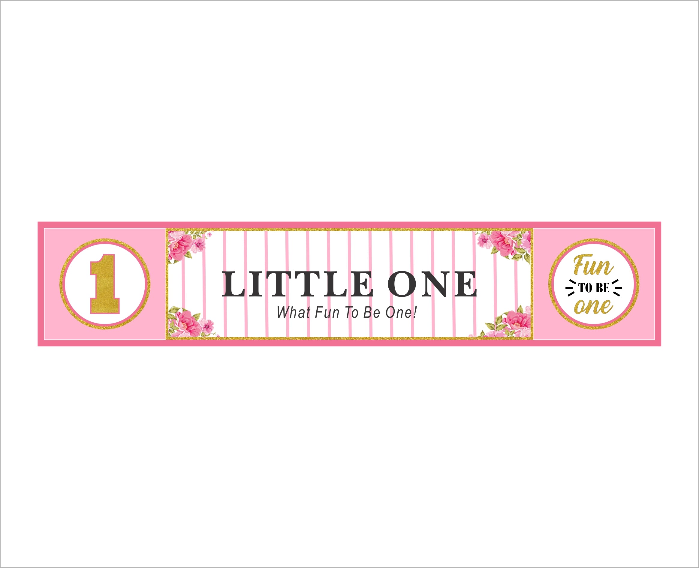 One Is Fun Birthday Party Long Banner for Decoration