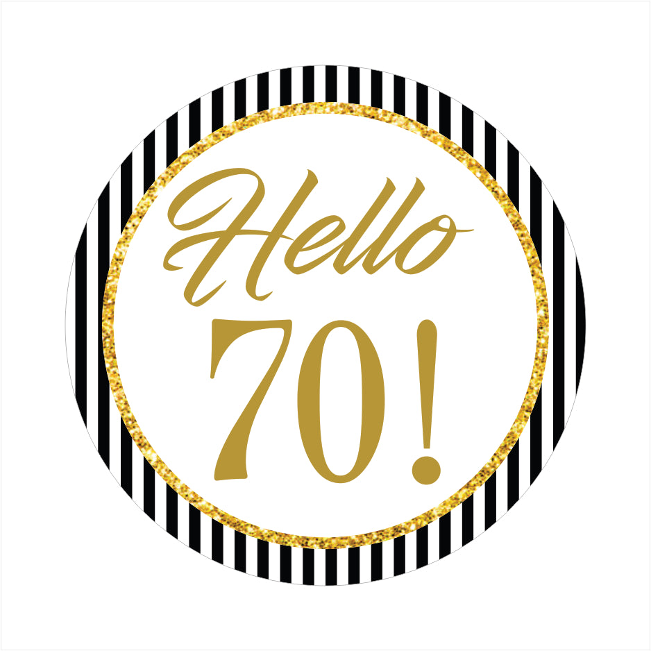 70th Birthday Party Thank You Tags/Return Gift tags