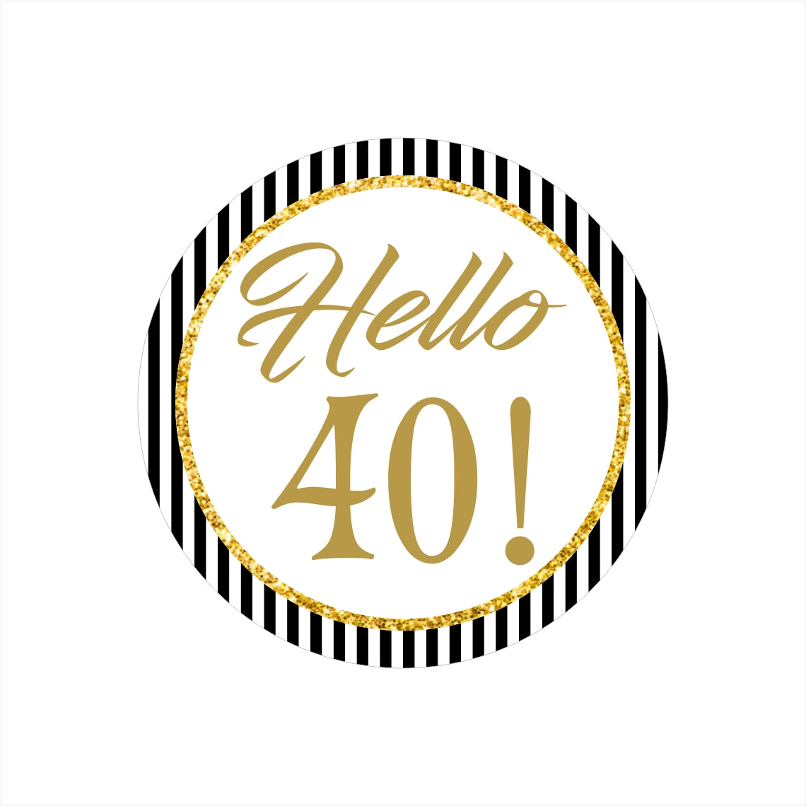 40th Birthday Party Thank You Tags/Return Gift tags