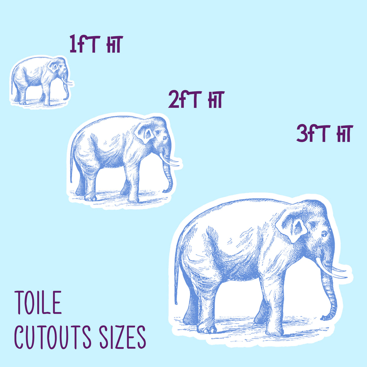 Toile Animal Party Cutouts / Props